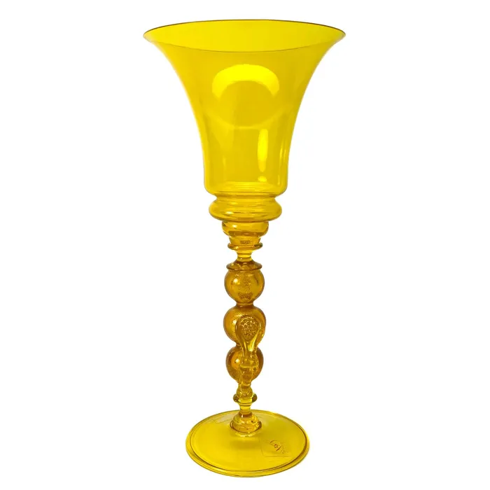 Seguso Gianni Earrings Yellow Murano Glass Goblet Seguso Seguso Gianni Earrings Yellow Murano Glass Goblet Seguso