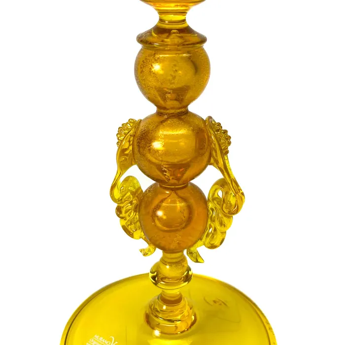 Seguso Gianni Earrings Yellow Murano Glass Goblet Seguso Seguso Gianni Earrings Yellow Murano Glass Goblet Seguso