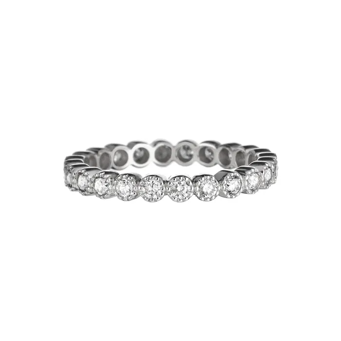 Sethi Couture Rings Beaded Bezel Diamond Band