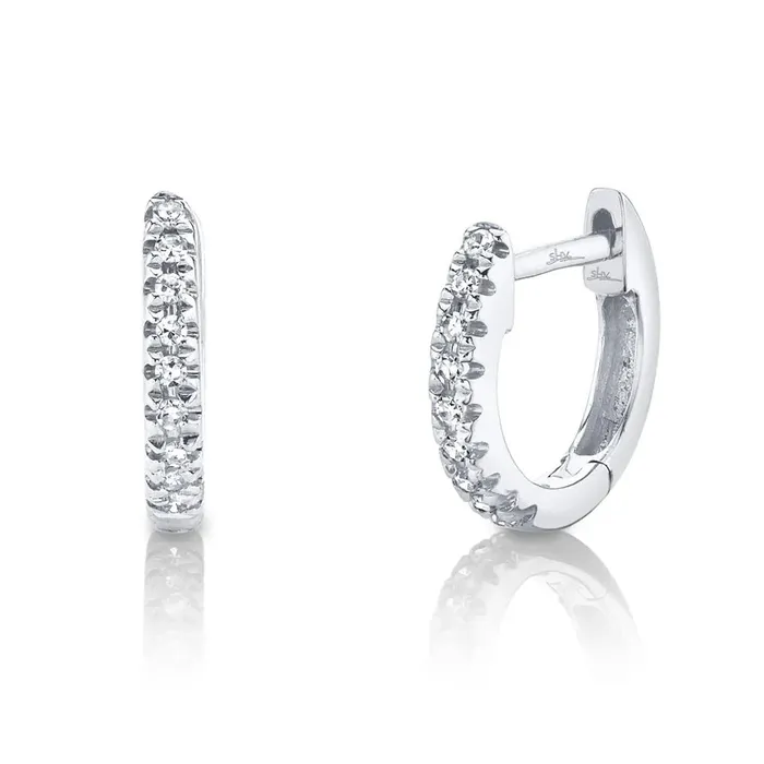 SHY CREATIONS Earrings 007CT DIAMOND HUGGIE EARRING