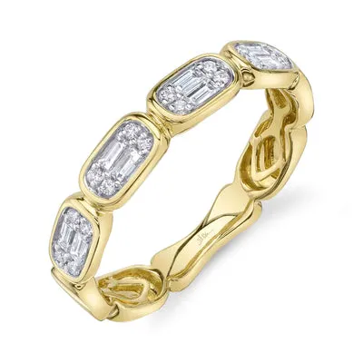 SHY CREATIONS Rings 029CT DIAMOND BAGUETTE BAND