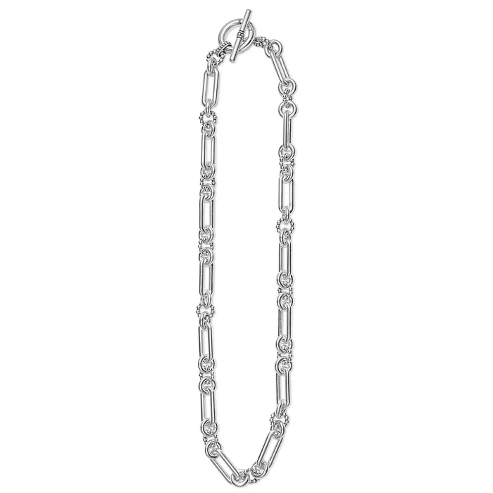 Signature Caviar Silver Link Necklace LAGOS Necklaces