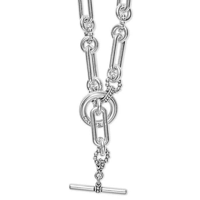 Signature Caviar Silver Link Necklace LAGOS Necklaces