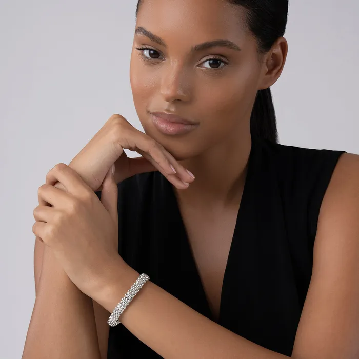Signature Caviar Silver Station Caviar Bracelet 9mm LAGOS Bracelets