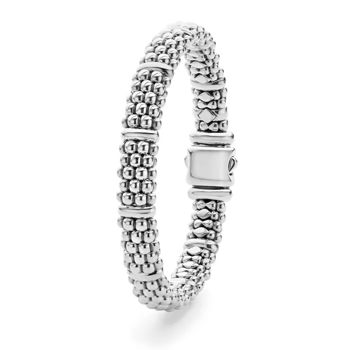 Signature Caviar Silver Station Caviar Bracelet 9mm LAGOS Bracelets