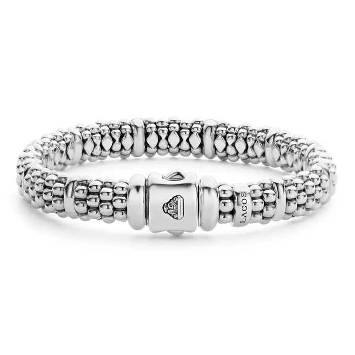 Signature Caviar Silver Station Caviar Bracelet 9mm LAGOS Bracelets