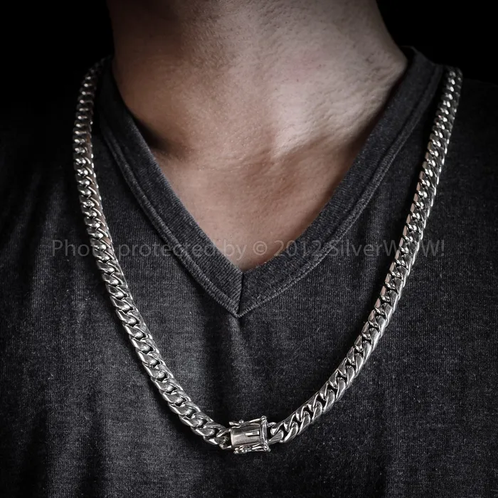 silverwow Necklaces 15mm Cuban Link Necklace Chain