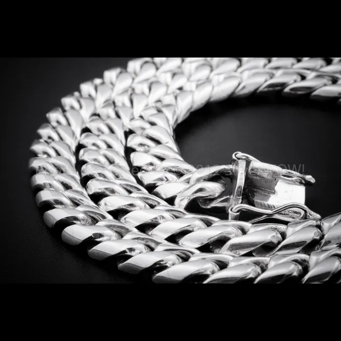 silverwow Necklaces 15mm Cuban Link Necklace Chain