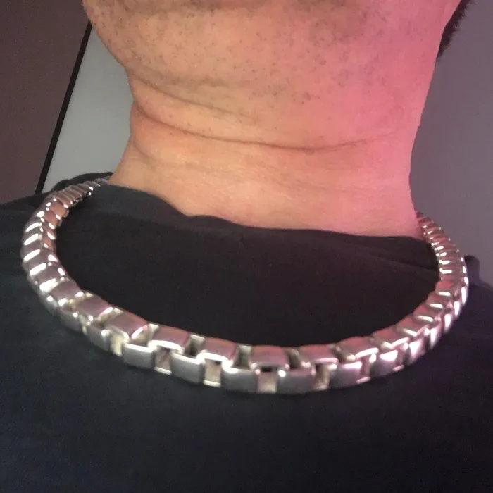 silverwow Necklaces 8mm Box Chain Silver Necklace