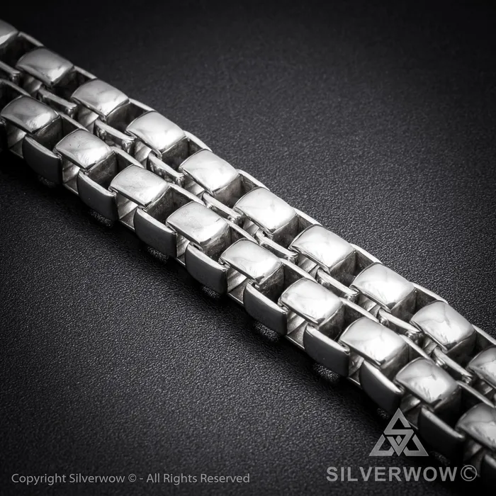 silverwow Necklaces 8mm Box Chain Silver Necklace