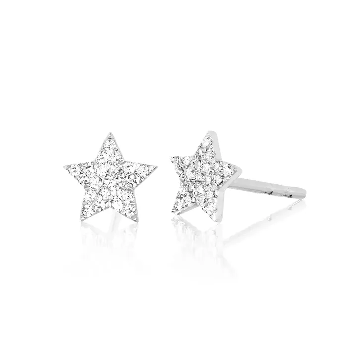 Single Diamond Star Stud Earring EF COLLECTION Earrings