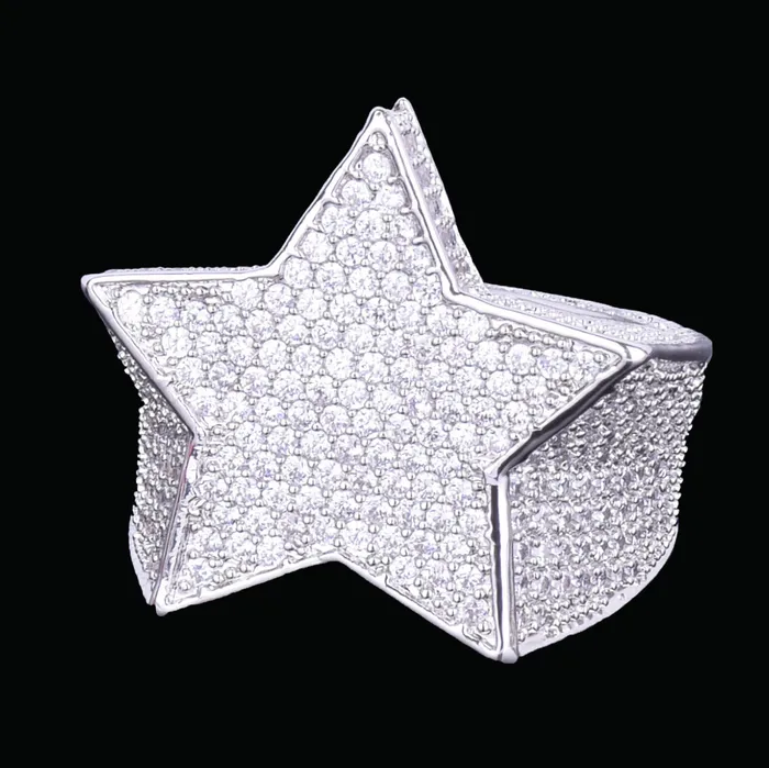 Star Iced Out Diamond Ring BEST SELLER Rings