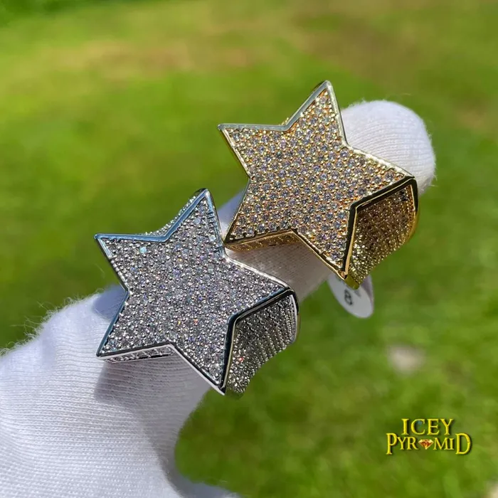 Star Iced Out Diamond Ring BEST SELLER Rings