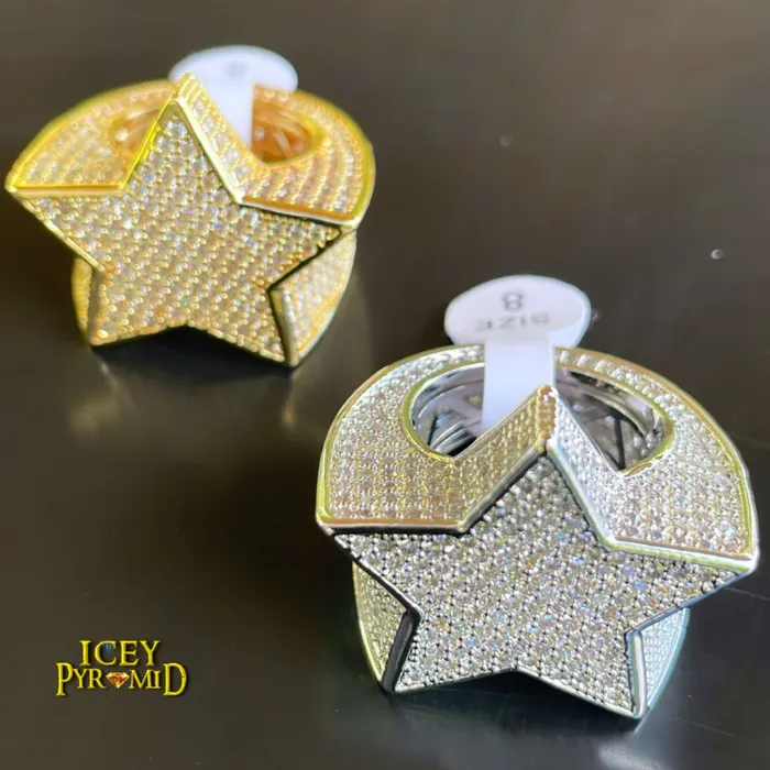 Star Iced Out Diamond Ring BEST SELLER Rings