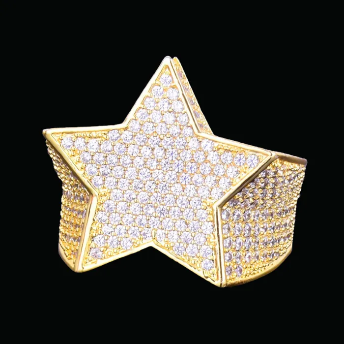 Star Iced Out Diamond Ring BEST SELLER Rings