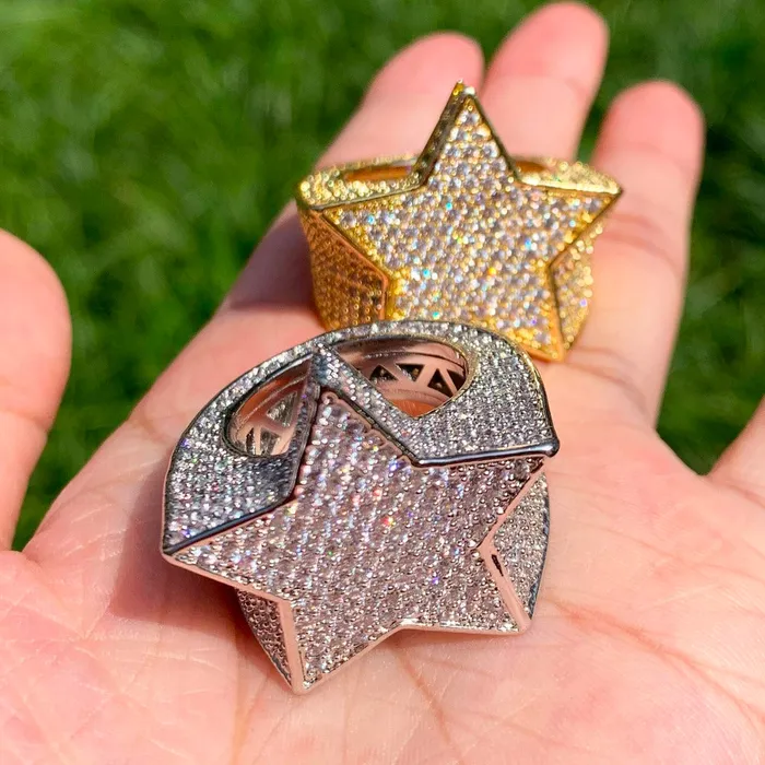 Star Iced Out Diamond Ring BEST SELLER Rings
