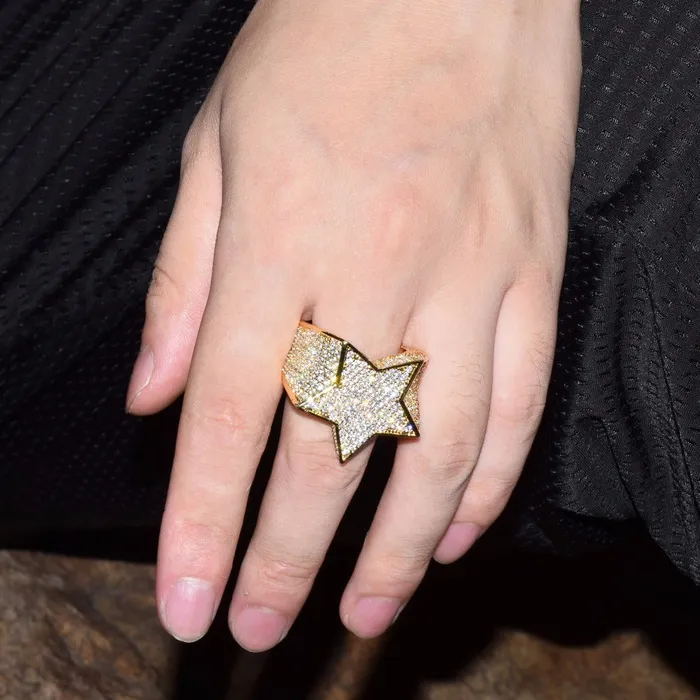 Star Iced Out Diamond Ring BEST SELLER Rings