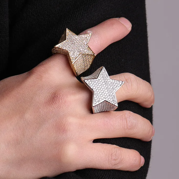Star Iced Out Diamond Ring BEST SELLER Rings