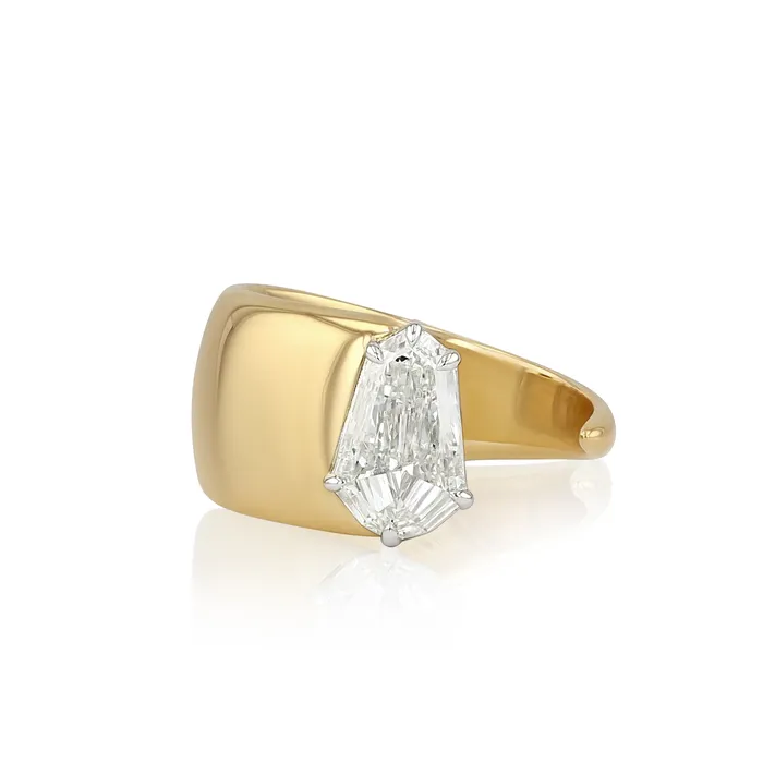 Tapered Kite Shape Diamond Open Ring Phillips House Rings