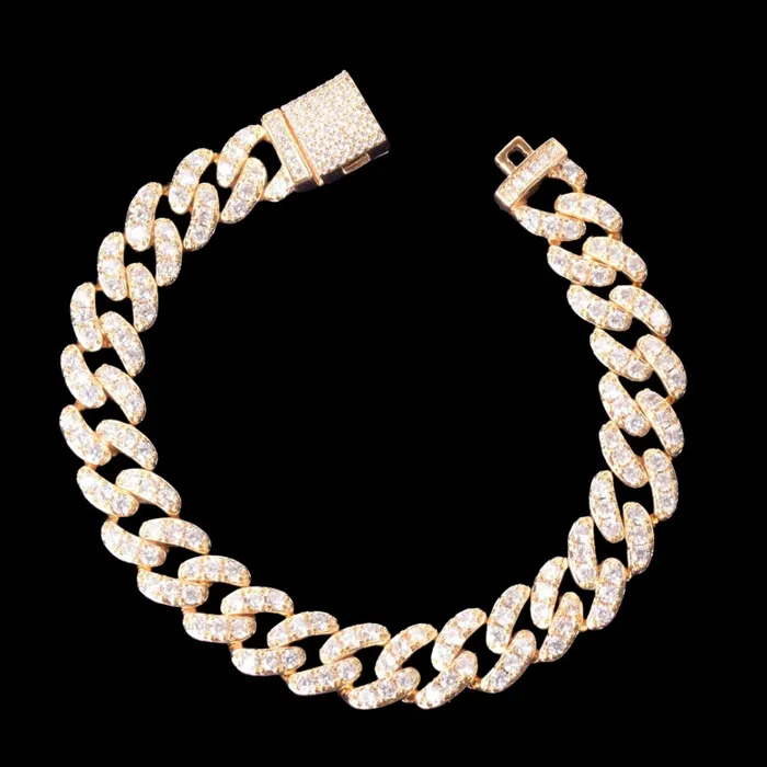 TENNIS CUT Bracelets 10MM Tennis Cut Stones Iced Out Diamond Bracelet