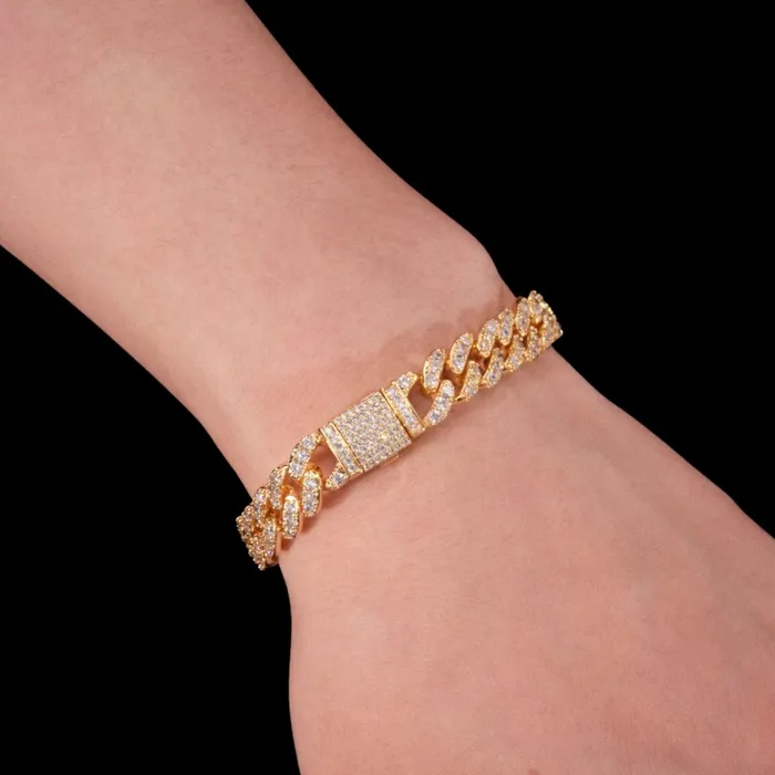 TENNIS CUT Bracelets 10MM Tennis Cut Stones Iced Out Diamond Bracelet