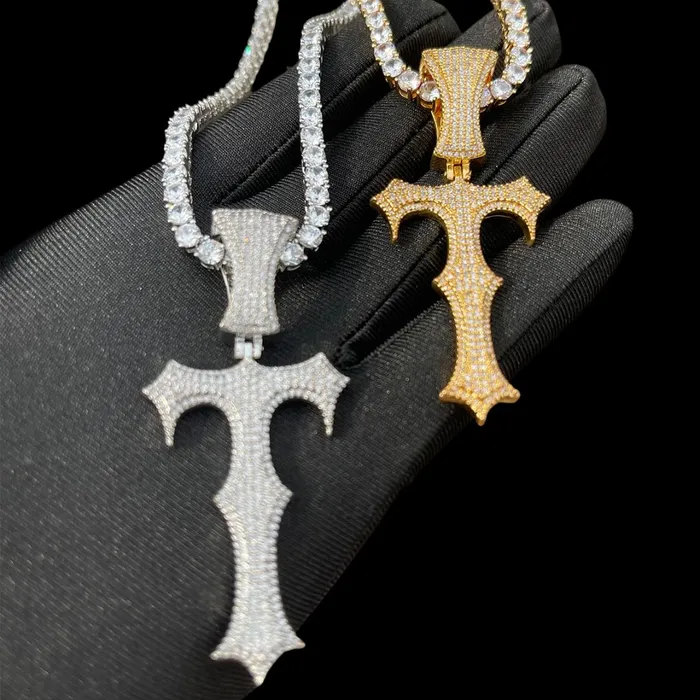 Trap Rapper Vampire Edition Iced Out Diamond Pendant Necklace Trap Rapper Necklaces