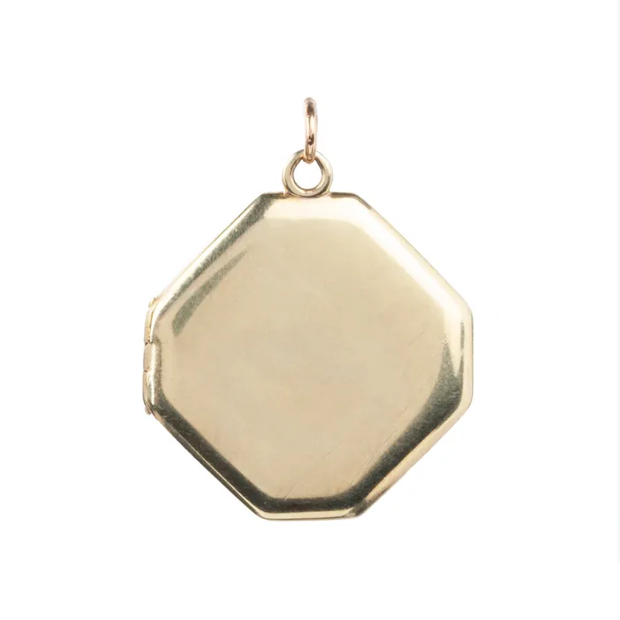Turn of the century gold sapphire locket Bell Bird Antiques Necklaces