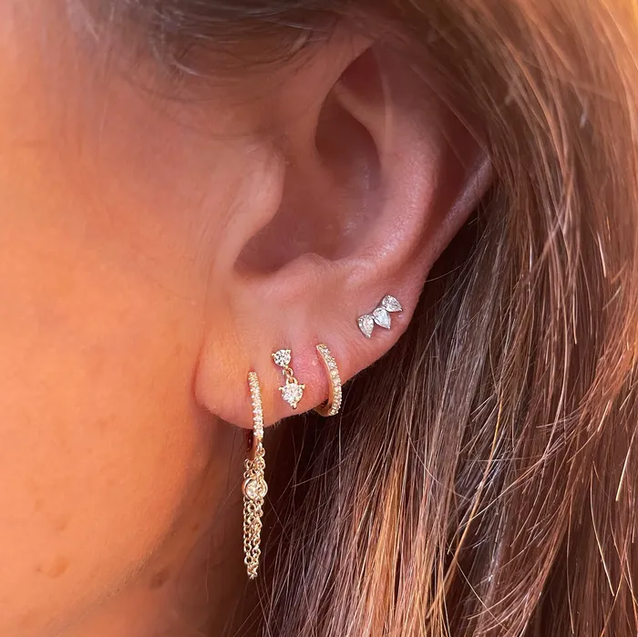 Two Diamond Drop Earrings NicoleHD Jewelry Earrings