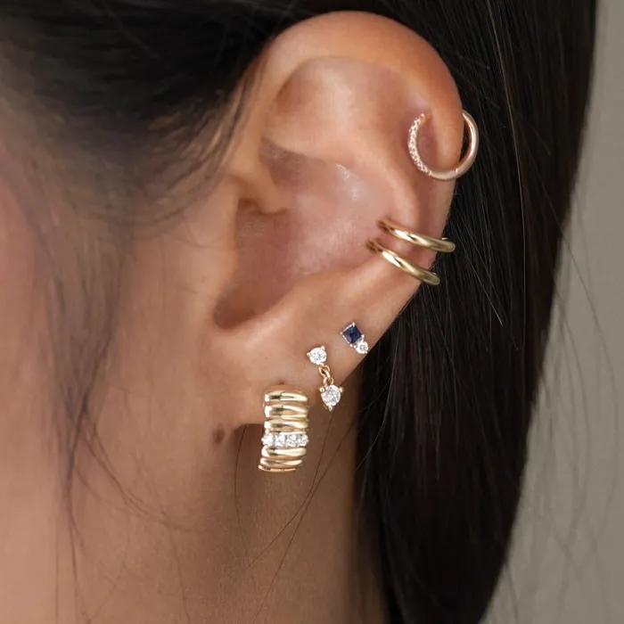 Two Diamond Drop Earrings NicoleHD Jewelry Earrings