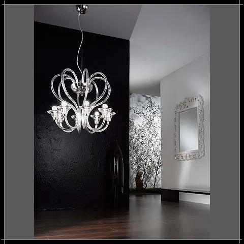 Voltolina Earrings Babylon Chandelier Murano Glass 8 lights