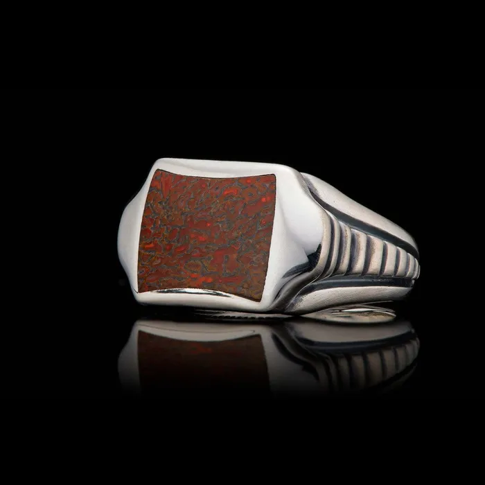 WILLIAM HENRY LLC Rings Dinosaur Bone Silver Ring 10